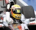 Lewis Hamilton, Montreal&#039;deki zaferinin, Kanada 2010 Grand Prix kutluyor